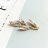 10 PCS Metal Alloy KC Rhinestone Leaf DIY Jewelry Making Accessories