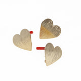 10pcs DIY Stainless Steel Heart Stud Earrings Base