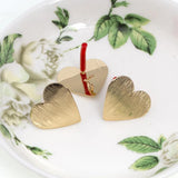10pcs DIY Stainless Steel Heart Stud Earrings Base