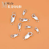 925 Sterling Silver Bracelet & Necklace Buckle Square DIY Jewelry Accessories