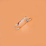 925 Sterling Silver Bracelet & Necklace Buckle Square DIY Jewelry Accessories