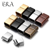 2 Stainless Steel Magnetic Clasps 12*6mm for Leather Cord Bracelet DIY