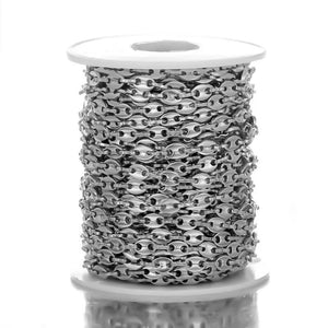 1 Meter Coffee Bean Beads Link Chains Stainless Steel DIY Jewelry Making