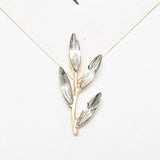 10 PCS 38x16mm Rhinestone Leaf Branch Headwear Accessories