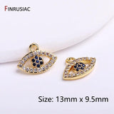 Evil Eye Charms Zircon Pendant Earrings Making Supplies