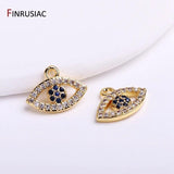 Evil Eye Charms Zircon Pendant Earrings Making Supplies