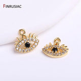 Evil Eye Charms Zircon Pendant Earrings Making Supplies