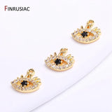 Evil Eye Charms Zircon Pendant Earrings Making Supplies