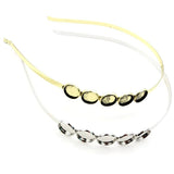 3pcs/lot 12mm 5-Cameo Hair Band Rhodium Bronze DIY Jewelry Supplies