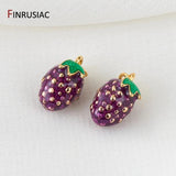 Enamel Fruit Grape And Cherry Pendants Charms DIY Necklace Bracelet Earring