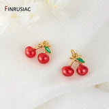 Enamel Fruit Grape And Cherry Pendants Charms DIY Necklace Bracelet Earring