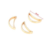 20PCS 18K Brass Hexagon Moon Shape Closed Rings Connect Rings Accessories