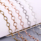 1 Meter 8mm Silver Copper Link Chain for Jewelry Making DIY