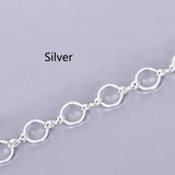 1 Meter 8mm Silver Copper Link Chain for Jewelry Making DIY