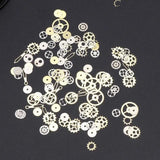 120Pcs Mixed Steampunk Cogs Gear Clock Charm Resin Jewelry DIY Nail Decorations
