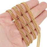 1m Stainless Steel 5mm Flat Chain Double Layer Necklaces Bracelets