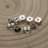 10pcs s925 Sterling Silver Butterfly Earring Back Stoppers Ear Post Nuts