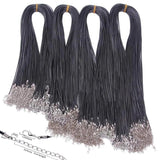 20PCS PU Leather Cord Wax Rope Chain Necklace 55 60cm DIY Pendant Jewelry Making