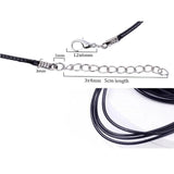 20PCS PU Leather Cord Wax Rope Chain Necklace 55 60cm DIY Pendant Jewelry Making