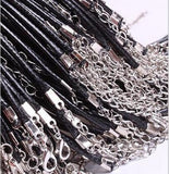 20PCS PU Leather Cord Wax Rope Chain Necklace 55 60cm DIY Pendant Jewelry Making
