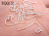 100PCS 925 Sterling Silver Earring Wire Hooks DIY Collections