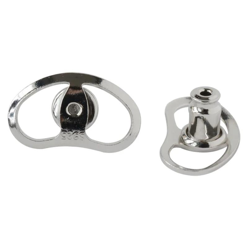 925 Silver Earring Backs, Adjustable Lifts for Droopy Ears