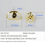 925 Silver Earring Backs, Adjustable Lifts for Droopy Ears