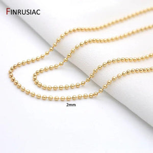 14K Gold Plated Chains for DIY Jewelry Craft
