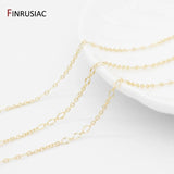 14K Gold Plated Chains for DIY Jewelry Craft