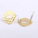 10pcs Stainless Steel Geometric Stud Earring Bases for DIY Jewelry Making