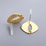 10pcs Stainless Steel Geometric Stud Earring Bases for DIY Jewelry Making