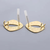 10pcs Stainless Steel Geometric Stud Earring Bases for DIY Jewelry Making