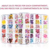 Mix Wood Pulp Small Flowers Epoxy Resin Mold Fillings Stickers
