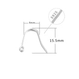 10pcs 925 Sterling Silver Earrings Hooks for DIY Jewelry Making