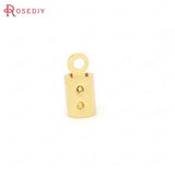 20PCS 3x8MM 3x10MM 24K Brass End Crimps DIY Jewelry Findings