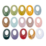 10pcs Acrylic Oval Shape Pendant Ear Drop Necklace Charms Jewelry Making