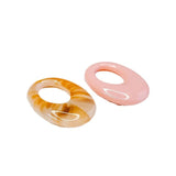 10pcs Acrylic Oval Shape Pendant Ear Drop Necklace Charms Jewelry Making
