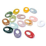 10pcs Acrylic Oval Shape Pendant Ear Drop Necklace Charms Jewelry Making