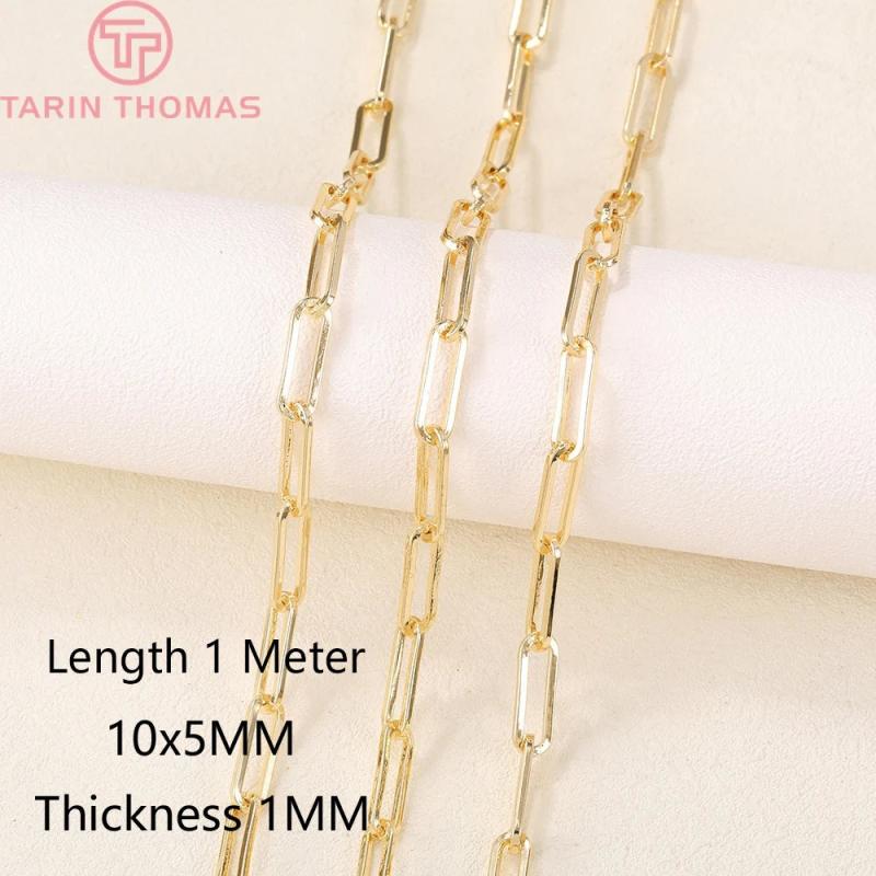 10x5MM 1MM 24K Brass Chain Jewelry Findings