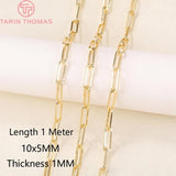 10x5MM 1MM 24K Brass Chain Jewelry Findings