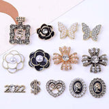 10pcs Oval Butterfly Perfume Alloy Button DIY Wedding Accessories