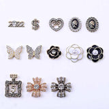 10pcs Oval Butterfly Perfume Alloy Button DIY Wedding Accessories