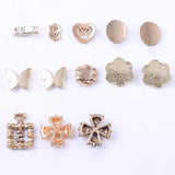 10pcs Oval Butterfly Perfume Alloy Button DIY Wedding Accessories