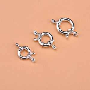 925 Silver Spring Buckle Necklace Joint Beads DIY