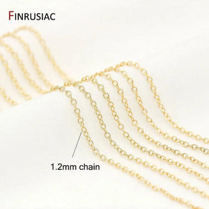 14k Gold Plated Thin Chain for Jewelry Making DIY Findings
