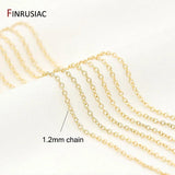 14k Gold Plated Thin Chain for Jewelry Making DIY Findings