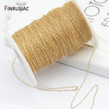 14k Gold Plated Thin Chain for Jewelry Making DIY Findings