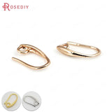 12PCS 7x14MM Champagne Plated Earrings Hooks Diy Jewelry Findings