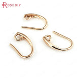 12PCS 7x14MM Champagne Plated Earrings Hooks Diy Jewelry Findings