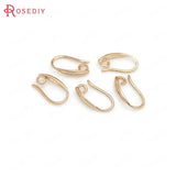 12PCS 7x14MM Champagne Plated Earrings Hooks Diy Jewelry Findings